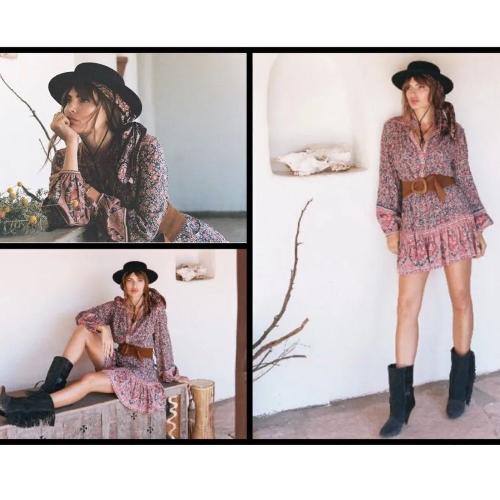 Spell & The Gypsy Collective Jasmine Playdress Boho chic Coachella Western Sz S